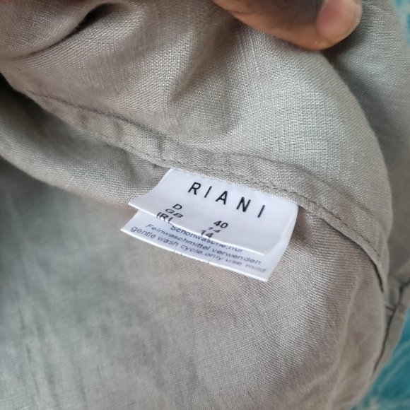 RIANI Made in Poland pure Linen button up Commander blouse with measurement 10 - Picture 3 of 12